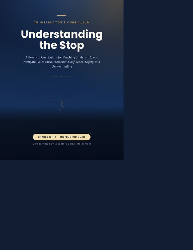 Understanding the Stop — instructor guide cover